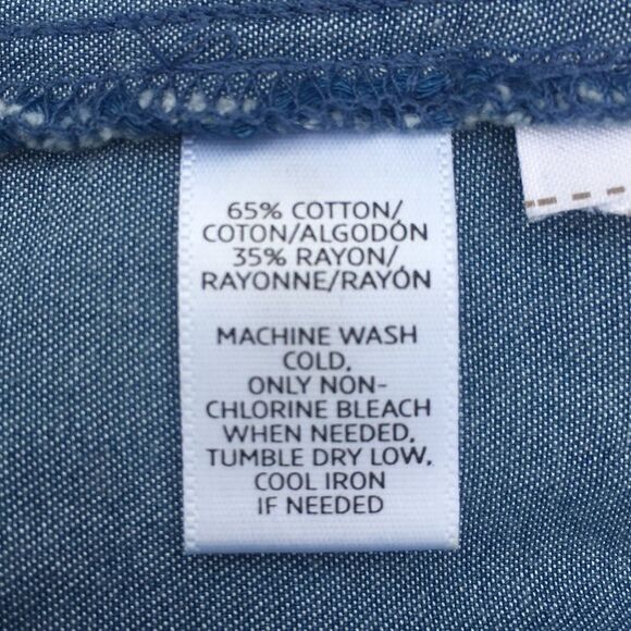 New Loft Chambray drop waist dress. Small - Picture 6 of 6